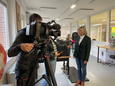 LKSH-Präsidentin Ute Volquardsen beim Interview